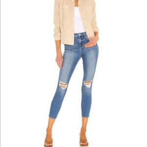 L’Agence Margot High Rise Skinny Light Vintage Distressed Size 25